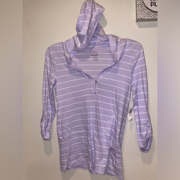 Old Navy | Striped Hoodie - Purple and white - Picture 5 of 11